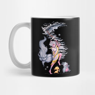 Demon and cute monsters in Japanese style Mug